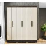 Guarda Roupa Casal Araplac 1962 6 Portas 2 Gavetas Imbuia/Baunilha