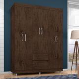 Guarda Roupa Casal Araplac Popy 6 Portas 2 Gavetas Imbuia