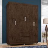 Guarda Roupa Casal Araplac Popy 6 Portas 2 Gavetas Imbuia