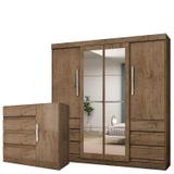 Guarda Roupa Casal Atraente 1577 e Cômoda Exellence 8000 Demolição - Araplac