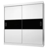 Guarda Roupa Casal Atraente 1940 Branco Preto Flex - Araplac