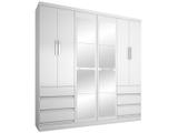 Guarda-roupa Casal com Espelho 6 Portas - 6 Gavetas Araplac 217729-50
