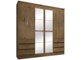 Guarda-roupa Casal com Espelho 6 Portas - 6 Gavetas Araplac 217729-88