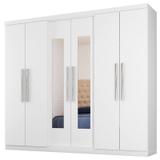 Guarda-roupa Casal com Espelho 6 Portas e 4 Gavetas 7000-Araplac