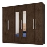 Guarda-roupa Casal com Espelho 6 Portas e 4 Gavetas 7000-Araplac