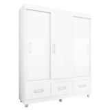 Guarda roupa Casal com portas de correr 18495 Araplac Branco