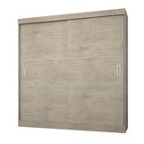 Guarda Roupa Casal Flex 2 Portas De Correr Avelã Madeirado Araplac
