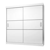 Guarda Roupa Casal Flex 2 Portas De Correr Branco E Preto Araplac
