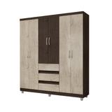 Guarda Roupa Casal Popy 6 Portas Imbuia E Avelã GR 14460 Araplac