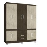 Guarda-Roupa Casal Porto 10 Portas 3 Gavetas Araplac
