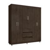 Guarda-Roupa Casal Santorini 6PT Imbuia - Araplac