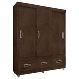 Guarda roupa com portas de correr 18495 Araplac Imbuia