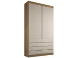 Guarda-roupa Solteiro 2 Portas 4 Gavetas - Made Marcs Itália com Espelho