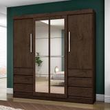 Guarda Roupas Araplac de Casal 1755 4 Portas e 6 Gavetas Imbuia