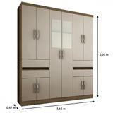 Guarda Roupas Casal 10 Portas Dallas com Espelho Araplac