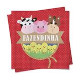 Guardanapo Bichinhos Fazendinha 20 unidades Cromus - Festabox