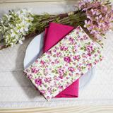 Guardanapo Tricoline Floral Rosa Grande - Tc casa