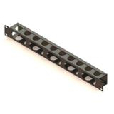 Guia de Cabos Horizontal Fechado 1U para Racks 19 - Preto - Diversos