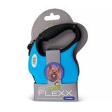 Guia Fita Retrátil Power Flex Azul 4 Metros Cães Pequenos 10kg - Power flexx