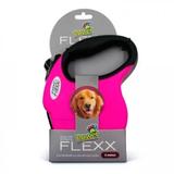 Guia Fita Retrátil Power Flex Rosa 5 Metros Cães Medio 20kg - Power flexx