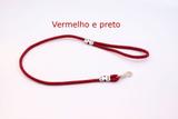 Guia para pet com 10 mm de espessura com 100 cm de comprimento na cor vermelho e preto - E - pet