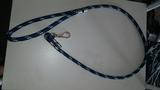 Guia para pet com 10 mm de espessura com 130 cm de comprimento na cor azul marinho e prata - E - pet