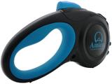Guia Retrátil para Cachorro 5m Preta e Azul - Amicus Star Flex