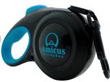 Guia Retrátil Star Flex G - Azul e Preto - Amicus