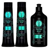 Haskell Cachos Sim Shampoo + Condicionador + Leave In 500ml