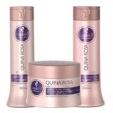 Haskell Quina Rosa Kit Shampoo + Condicionador 300ml + Máscara 250g