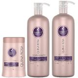 Haskell Quina Rosa Shampoo + Condicionador + Máscara 1kg
