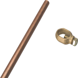 Haste de aterramento para cerca elétrica rural c/1.2m cobreada com conector - Zebu