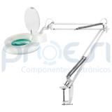 HL-500 - Lupa de Bancada Solver com LED - Aumento em 8X - Bivolt - Indefinida