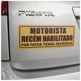 Ímã De Carro - Motorista Recém Habilitado - Tamanho 25cm x 10cm - Micro oficina