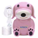 Inalador Nebulizador Adulto e Infantil Superflow G-tech Rosa