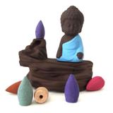 Incensário Monge da Serenidade Cascata de Fumaça - Relaxar e meditar