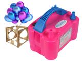 Inflador de Bexiga e Balão Mazzilli 2 Bicos Medidor MDF 110v Rosa