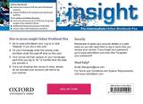 Insight - Pre-Intermediate - Online Workbook Plus Card With Access Code - Oxford