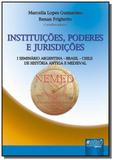 Instituicoes, poderes e jurisdicoes - i seminario - Jurua