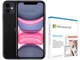 iPhone 11 Apple 128GB Preto 6,1” 12MP - iOS + Microsoft 365 Personal Office 365 apps 1TB