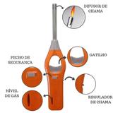 Isqueiro Acendedor De Fogão Fogo Recarregável Gás Bj 1 Peça