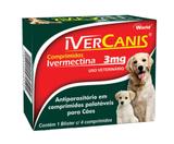 Ivercanis 3mg 4 comp World Ivermectina Cães - World veterinária