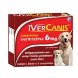 Ivercanis 6mg 4 comp World Ivermectina Cães - World veterinária