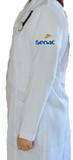 Jaleco Branco De Tecido Gabardine FEMININO De Manga Longa Com Logo Senac Bordado - Lojão Da Saúde - Lojao de saude