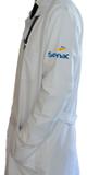 Jaleco Branco De Tecido Gabardine MASCULINO De Manga Longa Com Logo Senac Bordado - Lojão Da Saúde