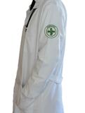 JALECO BRANCO - Tecido GABARDINE - Masculino de manga longa - logotipo BIOMEDICINA - Mic