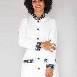Jaleco Gabardine Feminino Corujinhas FAÍKO Jalecos