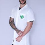 Jaleco Masculino Biomedicina Manga Curta FAÍKO Jalecos