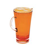 Jarra com tampa acrilico laranja - Btc decor