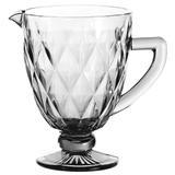 Jarra de Vidro 1000ml Diamond Transparente com Pé Lyor